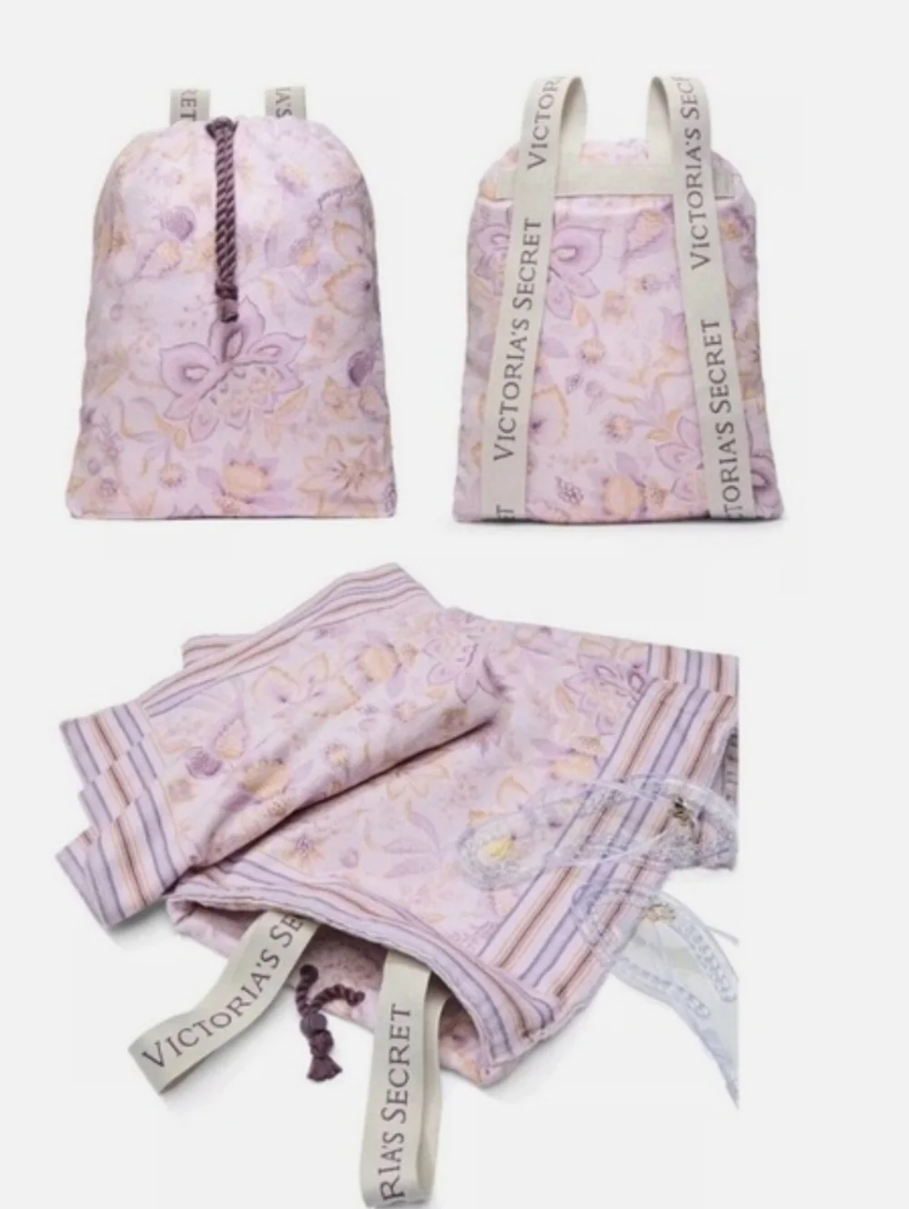 NEW Victoria's Secret Pink Paisley Towel and Bag Set
